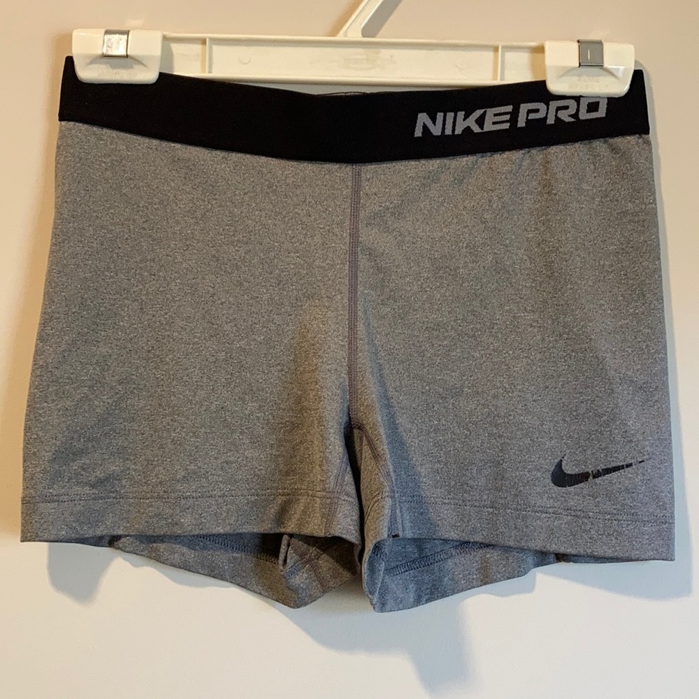 Gray Nike Compression Shorts